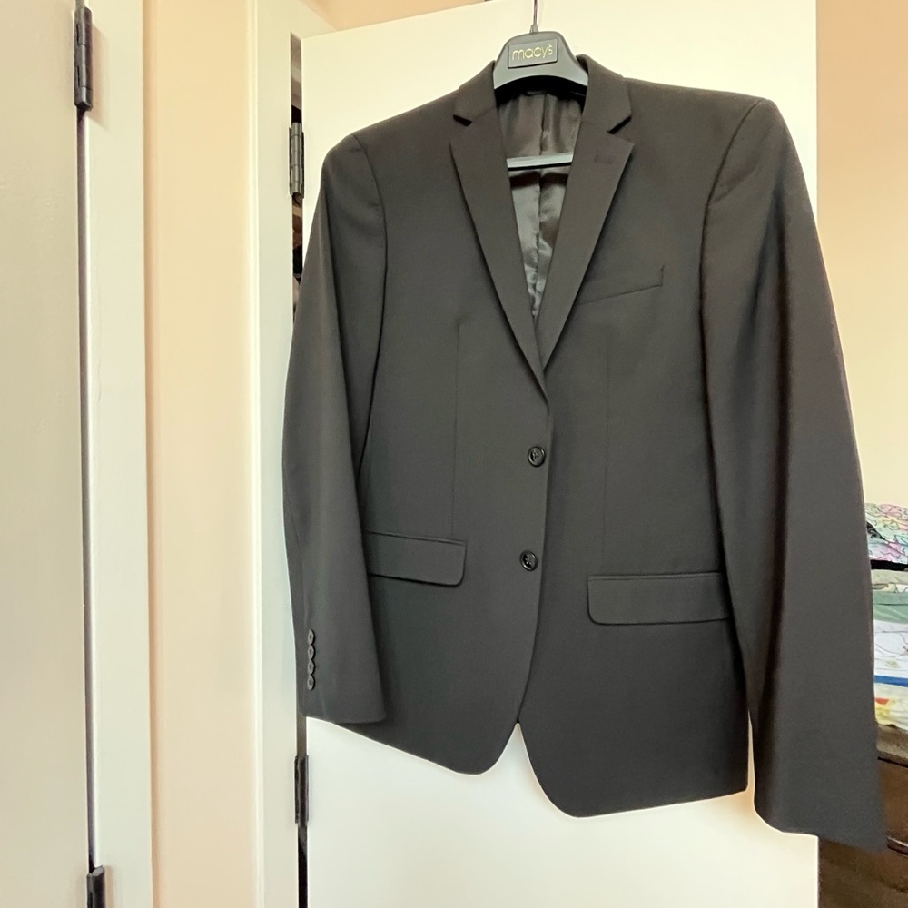 Bar III 2 Piece Black suit skinny 40L , 34x32 - Picture 2 of 13